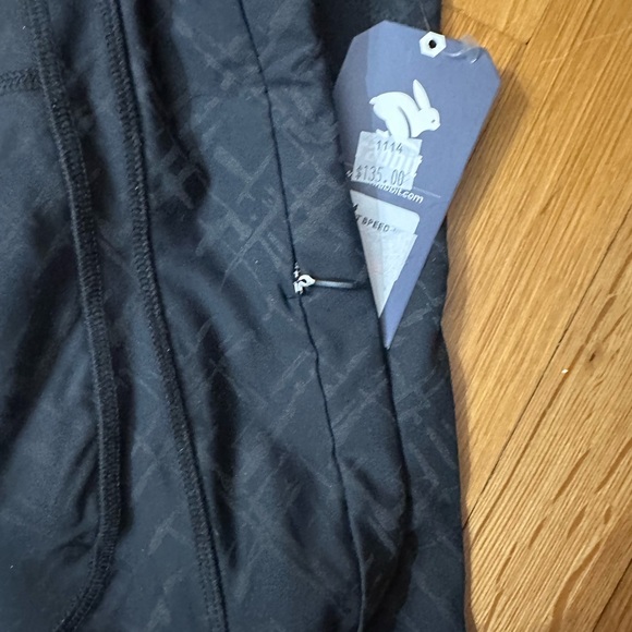 Rabbit Women's Black Reflective Running Tights - Picture 3 of 4